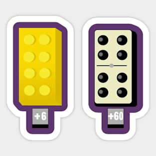 lego and domino Sticker